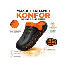 Premium Comfort Unisex Ortopedik Günlük, Masaj Tabanlı Basınç Denge Sistemli Plaj Ve Hastane Terliği Siyah