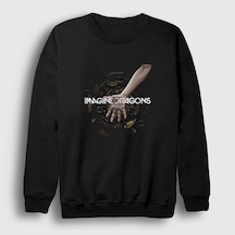Presmono Unisex Friction Imagine Dragons Sweatshirt Siyah