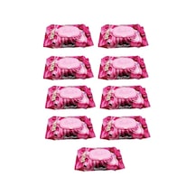 Red Rose Islak Havlu Mendil 90 Adet Kapaklı Gül Kokulu 9 Paket