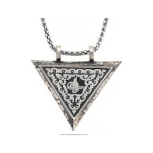 Himarry 925 Ayar Gümüş Üçgen İçi Açılabilen Tuğra Muskalık Gümüş Kolye Himarry 925 Ayar Gümüş Üçgen İçi Açılabilen Tuğra Muskalık Gümüş Kolye