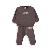 Civil Baby Cvl Baskılı Basic 6-18 Ay Takım - Kahve