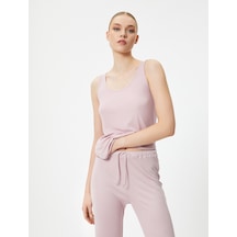 Koton Pijama Üstü Kalın Askılı U Yaka Fitilli Pembe 4slk90010mk 4SLK90010MK288