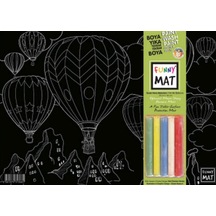 Funny Mat Black Tebeşirli Sıcak Hava Balonu 25x35 Cm - Qhdh-899451