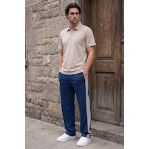 Tommylife Parlament-taş Yüzeyi Dokulu Standart Fit Palazzo Erkek Pantolon - 82171
