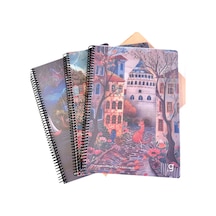 Gıpta İstanbul Notes Spiralli Ofset Pp Kapak A4 80 Yaprak Kareli Defter 3-7375000-2011 Çok Renkli
