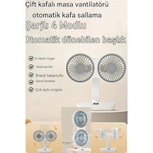 Vtn-01 Masaüstü Çift Fanlı Led Işıklı Soğutucu Vantilatör