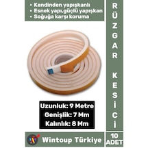 Premium Yapışkanlı Pencere İzolasyon Bantı Rüzgar Soğuk Kesici Cam Yalıtım Süngeri 9 Metre X 10 Adet Diğer