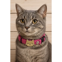 Mıt Kedi Boyun Tasması Kedi Figürlü Pembe