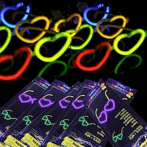 Glow Li Fosforlu Gözlük 6 Lı Renkli Set Neon Parti 5691 "