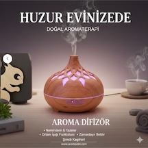 Mcg Aroma Difüzör Gece Işığı 7 Led Desenli Nemlendirici Kumandalı Buhar Makinesi 550 Ml