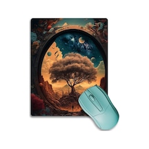 Sonictouch Hinora Hayat Ağacı Kaydırmaz Gaming Oyuncu Dikişsiz Mavi Turuncu Mouse Pad/ped 17x21cm