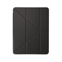 Newface Apple İpad Pro 13 2024 Kılıf Color Karbon Tablet Kılıfı - Koyu Gri