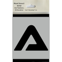 Stencil Harf Boyama Şablonu X052 Harf Yüksekliği 7 Cm