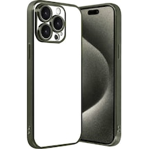 Apple iPhone  Uyumlu,  15 Pro Max Razer Lensli Silikon - Yeşil