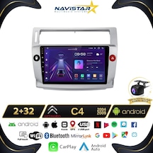 Citroen C4 2004 - 2009 Model 2gb + 32gb Android 13 Kablosuz Carp