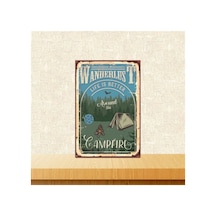 Campfire 20-30 Cm Retro Ahşap Tablo Tkfx5178 Çok Renkli - 743299978 Çok Renkli