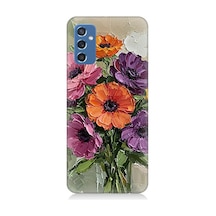 Samsung Galaxy M52 Uyumlu Renklerle Çiçek Demeti Baharı Desenli Silikon Kılıf Çok Renkli