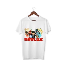 Alpşan Ticaret Roblox Tişörtleri Beyaz Unisex T-shirt Roblox Çocuk Yetişkin Tişört Beyaz