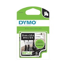 Dymo S0718050, Yüksek Performans Esnek Naylon 19 Mm X 3,5 Mt , Siyah/beyaz 16958