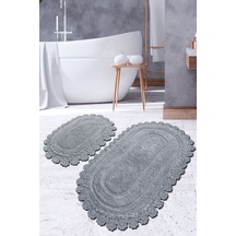 Regnum Cotton Gri 2li Set Banyo Paspası Renkli