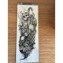 Baltalı 1 Hafta Kalıcı Tam Kol Bacak Yapıştırma Geçici Dövme 46 Cm
