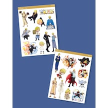 Vinsmoke Sanji - One Piece 2li Sticker Etiket Seti Anime Çıkartmaları - Karabacak Sanji Minithingsart
