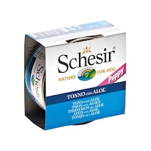 Schesir Ton Balıklı ve Aloe Veralı Konserve Yavru Köpek Maması 150 G