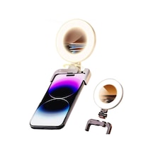 Şarjlı Led Halka Işık 3 Mod Işık, Telefon Tutuculu, Masa & Tripod Uyumlu