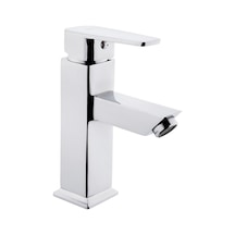 Tema Kare Slim Tek Gövde Sabit Lavabo Bataryası Musluk Krom Tema Kare Slim Tek Gövde Sabit Lavabo Bataryası Musluk Krom