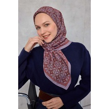 Silk Home Viskon Velora Eşarp Dört Mevsim Yonca Desen Lila 90x90 Çok Renkli