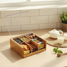 Bambu Organizer, Çay Kutusu, Takı Kutusu, Mıknatıslı Kapak, Premium Kalite 6 Aeropress