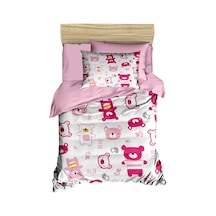 Dijital Baskılı 3d Pamuklu Yenidoğan Bebek Nevresim Takımı Bear Toy Pink