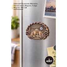1 Adet İstanbul Yöresel Metal Magnet Dekoratif Buzdolabı Mıknatısı, Temalı Hatıra Magnet, Fridge Magnet, 9x6 Cm