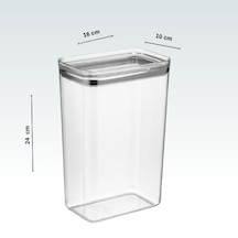 Wniltuglobal 3100 ML Chef Food Box Dikdörtgen Saklama Kabı Şeffaf
