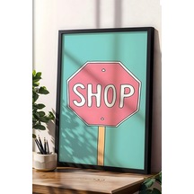 Shop Tabelası Çerçeveli Tablo - Pop Art Poster Tablo