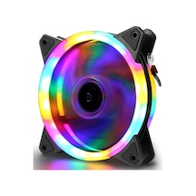 Rgb Led Işıklı Rainbow Kasa Soğutucu Fan 12 CM