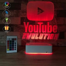 Kişiye Özel Youtube Masaüstü 3D Led Lamba