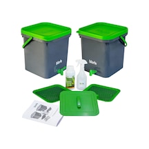 Kompost Kovası Kepekli 18 Litre Ikili Set - 18sgb Çok Renkli