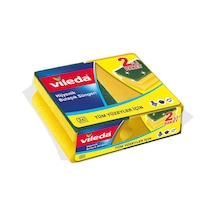 2 Adet Vileda Sünger 2'li Yeşil Oluklu