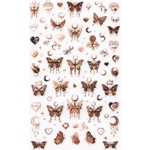 Rose Gold Gothic Butterfly Nail Art Sticker Sw-cs064
