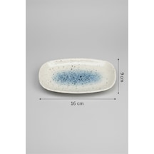12'li Valencia Oval Kayık Tabak 16cm Dijital Splash Rinart Krem