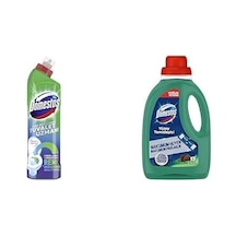 Domestos Tuvalet Temizleyici Renk Değiştiren Tuvalet Uzmanı Kireç Çözücü 750 Ml 1 Adet Ve Domestos Yüzey Temizleyici Yoğun Kıvam Çam 1500 Ml