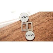 Kia Yeni Logolu Ikaz Ses Susturucu Metal Toka 2 Adet