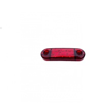 12 Volt 9 Ledli Dekoratif Oval Kırmızı Led Lamba - 10 Adet