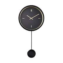 Stursk Duvar Saati, Siyah-altın Rengi, 26 Cm Kuvars Siyah