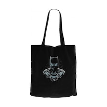 Batman Head Siyah Kanvas Bez Çanta Siyah
