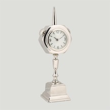 Vitale Sılver Metal Altıgen Saat 9 12 35 Cm