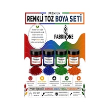 Toz Mum Boyası Seti 10 Cc 4 Lü Soya & Parafin Wax Için Kırmızı, Mavi, Yeşil, Turuncu Bkfab4kmyt10g Karışık