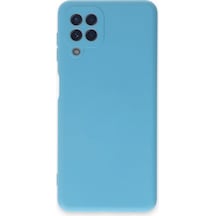 Samsung  Uyumlu  Galaxy A22 Kılıf Nano İçi Kadife Silikon Mavi