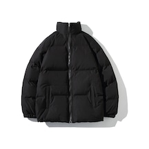 Erkek Sıcak Ve Rahat Kapitone Ceket Siyah Siyah